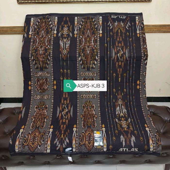 BISA COD - SARUNG ATLAS SUPER PREMIUM SILVER MOTIF KEMBANG SONGKET & BATIK PRINTING BAHAN RAYON MEWA