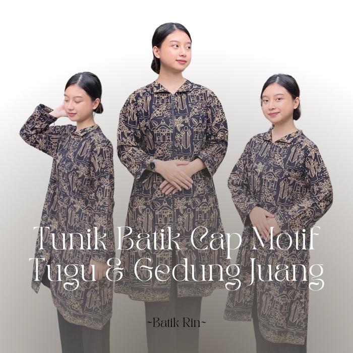 Tunik Batik Cap Tugu & Gedung Juang