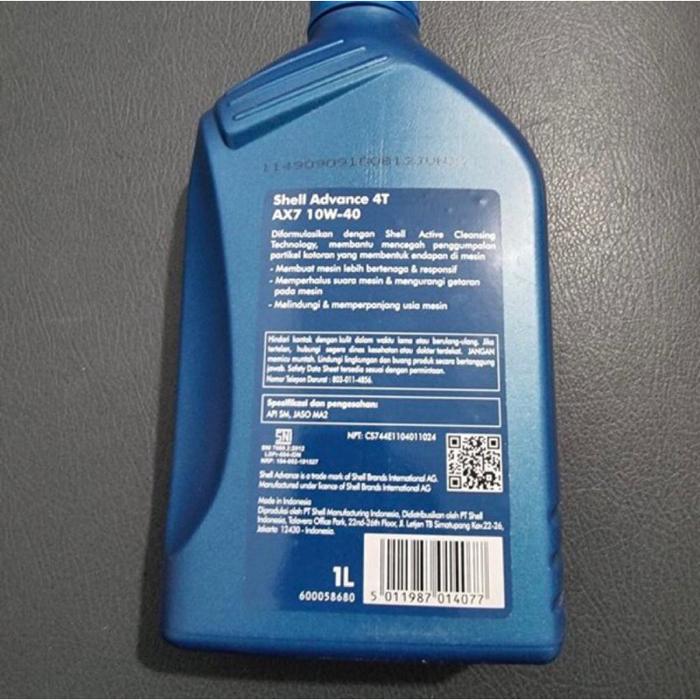 BEST SELLER SHELL ADVANCE AX7 10W-40 1 LITER