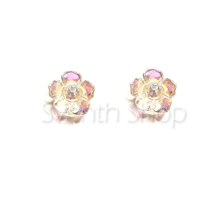 Anting Plastik Bunga Sakura Aurora Luminescenct
