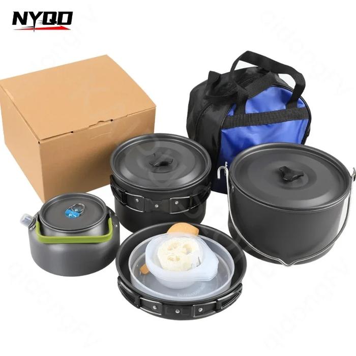 56 Person tdoor Camping Portable Set Pot tdoor Camping Cookware With Tea Pot 700 Set Pot