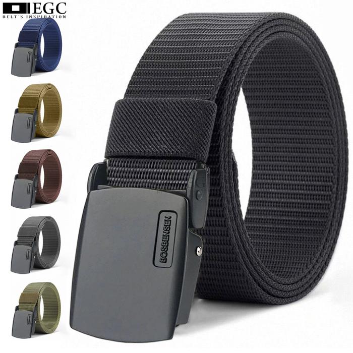 IKAT PINGGANG PRIA BOSBENSEN NYLON CANVAS ZINK ALOY/IKAT PINGGANG DEWASA - AH-313+WB NYLON