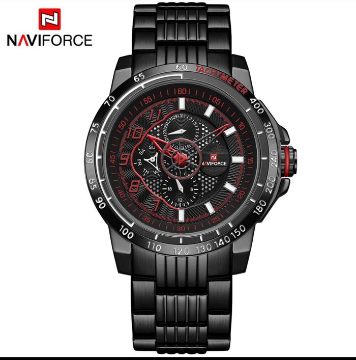 NAVIFORCE Jam Tangan Pria NF-9180M - STAINLESS STEEL