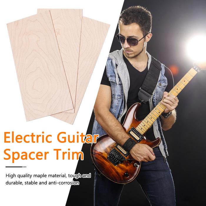 3pcs Maple Wood Guitar Head Veneers Handmade Material Guitar Head