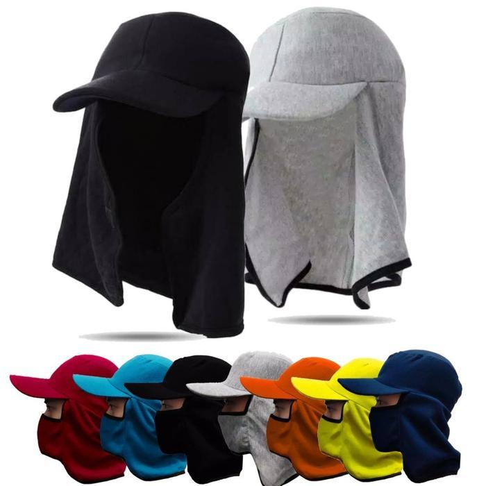 Topi Jepang Ninja Hat Cap Distro Masker Kebun Proyek olahraga mancing pancing ikan anti panas polos 