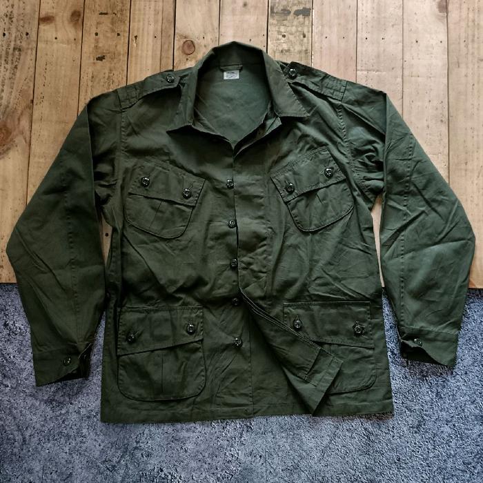 Jungle Fatigue Jacket Buzz Rickson Coat Man's Tropical Combat Slant Pocker Sakmir Saku Miring
