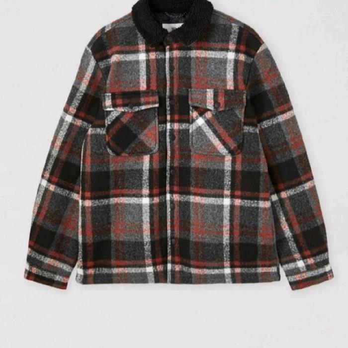 PULL & BEAR FLANNEL JACKET WOOL