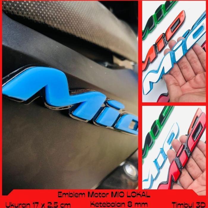 EMBLEM MOTOR MIO VARIASI AKSESORIS SEPEDA MOTOR EMBLEM TIMBUL BUKAN STIKER YAMAHA MIO