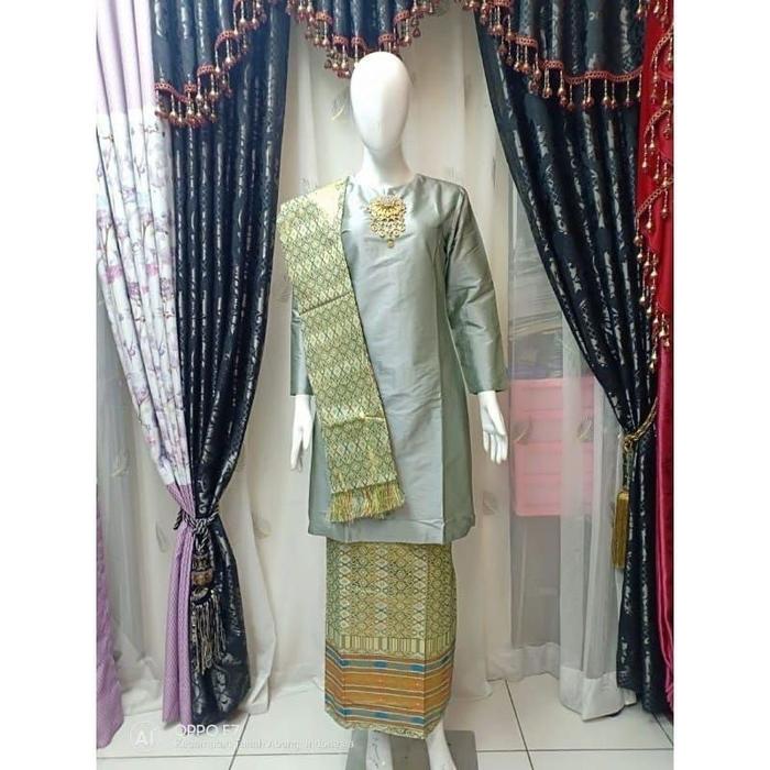 Realpict Set Baju Kurung Songket Selendang/Kebaya Kurung Songket/Baju Kurung Siti Nurbaya/Set Kebaya