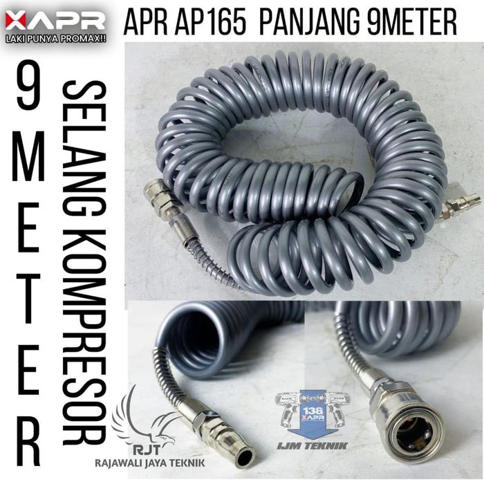 Promo Raja Selang Kompresor 9Meter Apr Ap165 Xapr Spiral 5X8Mm Kualitas Premium