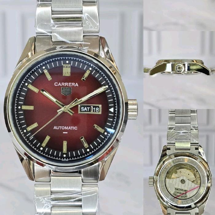 Jam Tangan Terbaru/Jam Tangan Murah Tag heur Carera Caliber 5 Day Date/Jam Tangan Mewah Simpel/Jam T