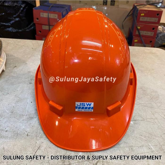 SAFETY HELMET JSW ORANGE NEW FASTRACK + DAGU ORIGINAL 100% - HELM PROYEK MODEL TOPI STANDAR SNI