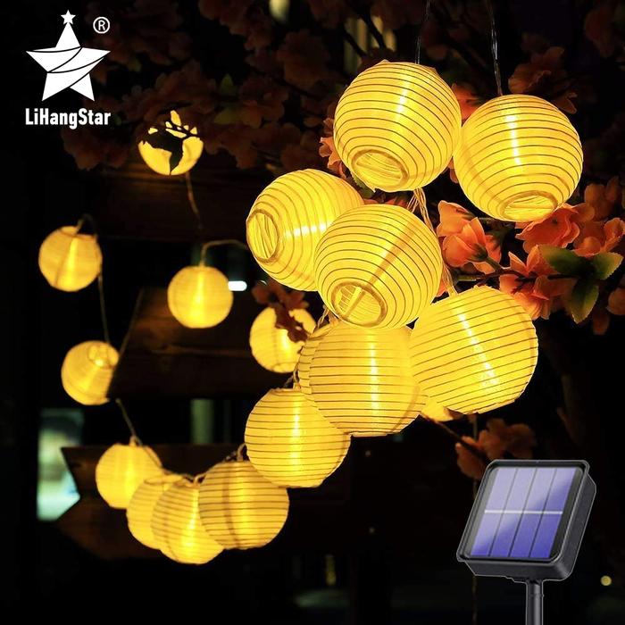 LED Surya Luar Ruangan Lentera Tali Lampu Surya LED Cahaya Matahari