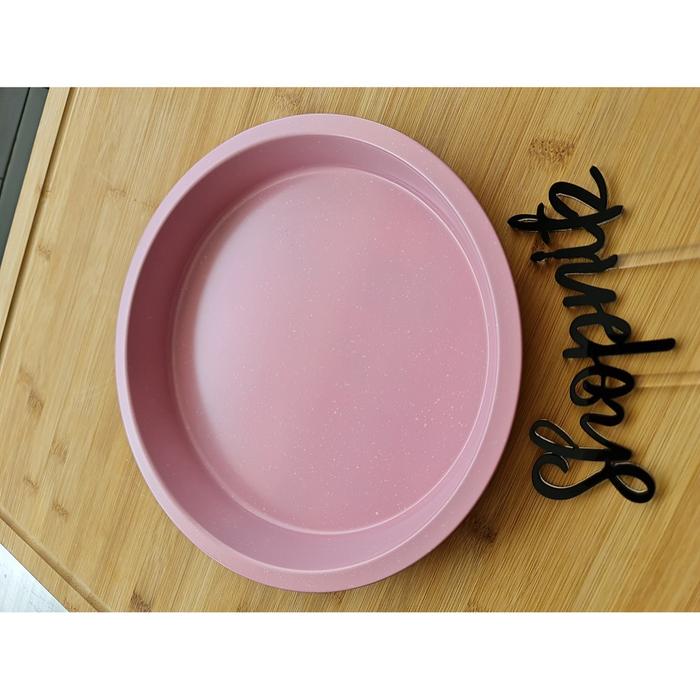 Loyang bulat/bulat pendek /round baking pan/Loyang Pizzza Pink