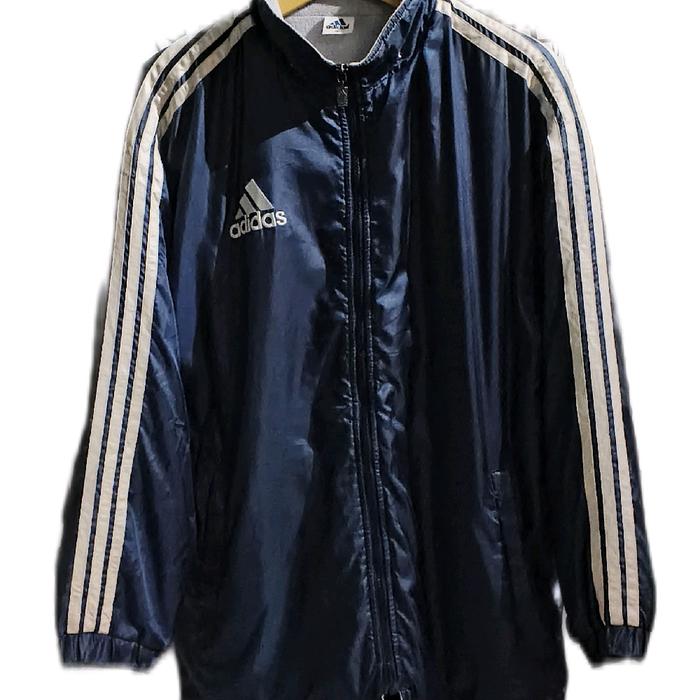 Adidas Jaket Vintage 90s Biru Tua Ukuran XL dengan Desain Klasik dan Kualitas Terjamin