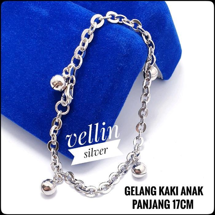 Gelang Kaki Perak Anak 925 Silver Ori - Gelang Kaki Anak Perak Antikarat Terlaris