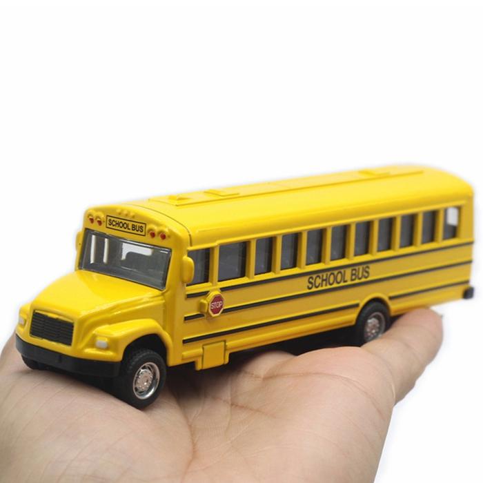 DIECAST Mainan Bus Sekolah SCHOOL BUS Koleksi Model Mainan Bis Anak Mobil Dekorasi Hadiah Pull Back 