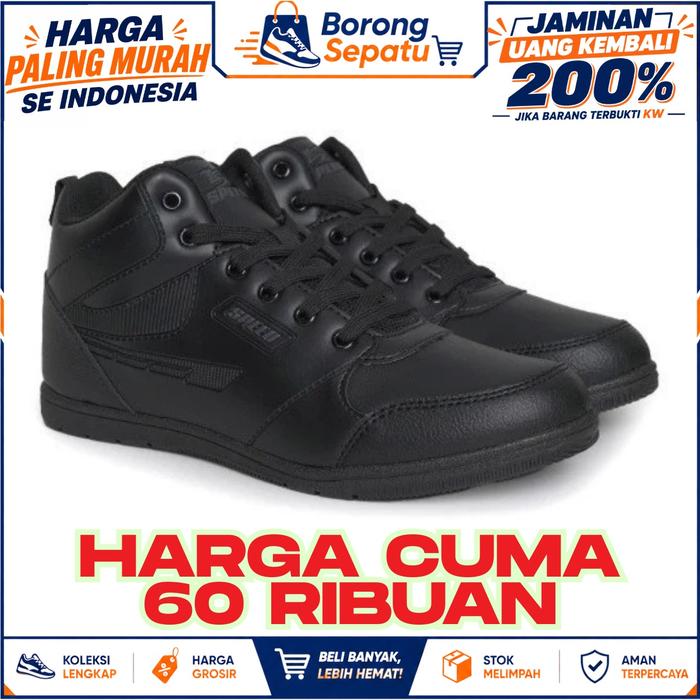 Promo Sepatu Sekolah Hitam Speed Hammer - Size 37-42
