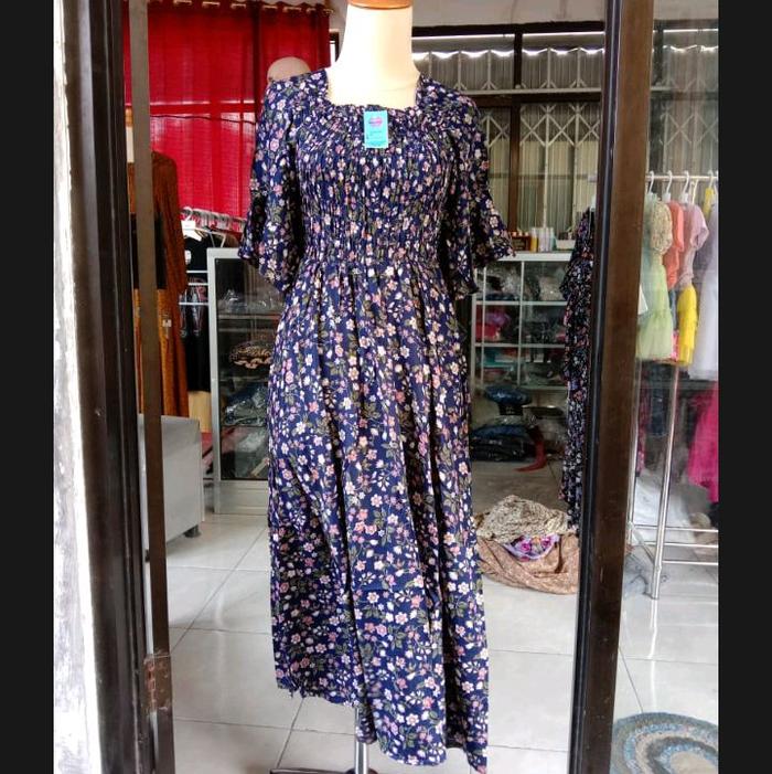 Daster semoke Lengan trompet pendek