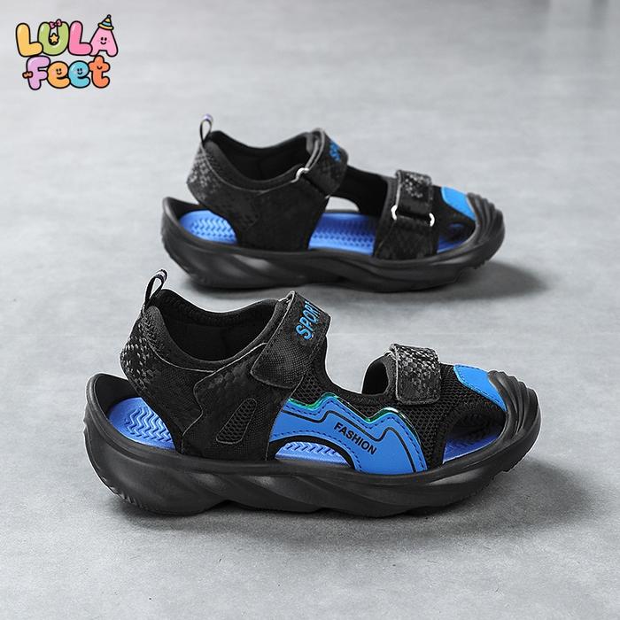 【LULA Feet】Sandal kasual olahraga Bahan karet jelly anti selip Sandal anak-anak yang modis Sandal ol