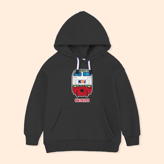 Jaket Hoodie Anak Gambar Motif Kereta Api Indonesia KAI Sweater Anak KAI-CC203