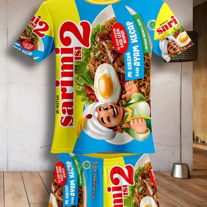 Setelan Sarimi Good Day Indomie Gery Salut Fashion Selempang