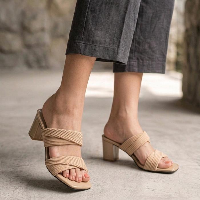 Sandal Heels Wanita Vierra By Faozanah - Elegan & Nyaman Hak 5 cm