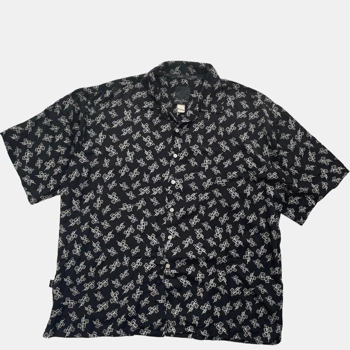 kemeja vintage Sean John 90s hiphop rap oversize shirt AOP monogram logo jumbo xxxl