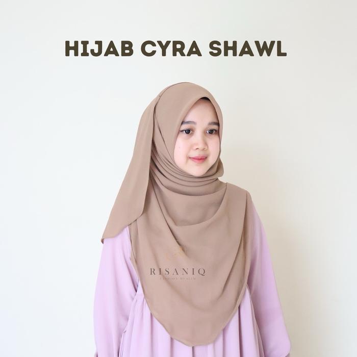 Cyra Shawl by Risaniq - Hijab ala Malaysia Ceruty - Pasmina Malaysia-   Kerudung PerSegi Cantik Syar