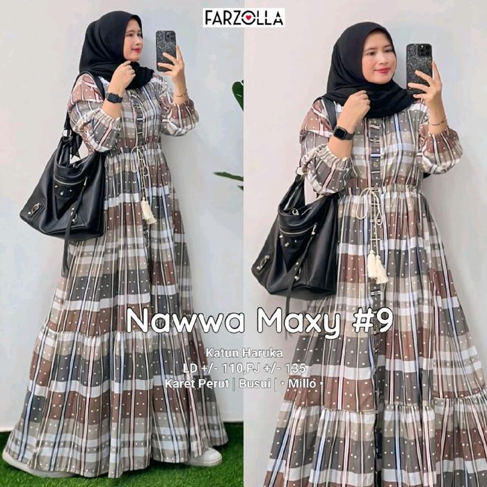 NAWWA MAXY OOTD GAMIS ETNIK RAYON SERUT PINGGANG MOTIF FARZOLLA KATUN HARUKA KARET PERUT BUSUI FRIEN