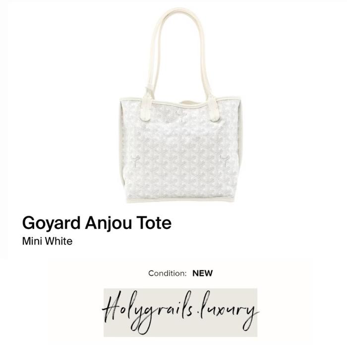 Goyard Anjou Tote Mini White 100% Original
