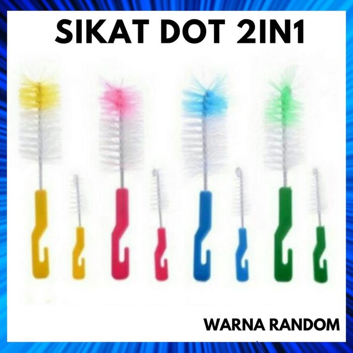 Sikat Botol Susu Bayi + Free Sikat Dot / Pembersih Botol Susu - Sikat 2in1 Spon