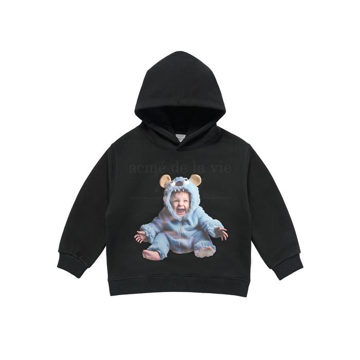 (READY STOK) ADLV Kids Baby Face Monster Baby Hoodie Black - Hoodie Anak Pria Wanita Oversize Acme d