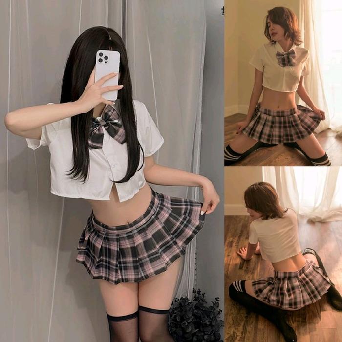 SEXY LINGERIE SCHOOL GIRL STUDENT BAJU KOSTUM SEKOLAH WANITA JEPANG A1086WP