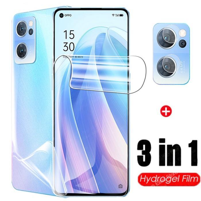 Pelindung Layar Reno 7 4G Reno 7 5G Reno 7 Z 5G hydrogel Paket 3 in 1 - Reno 7 4G
