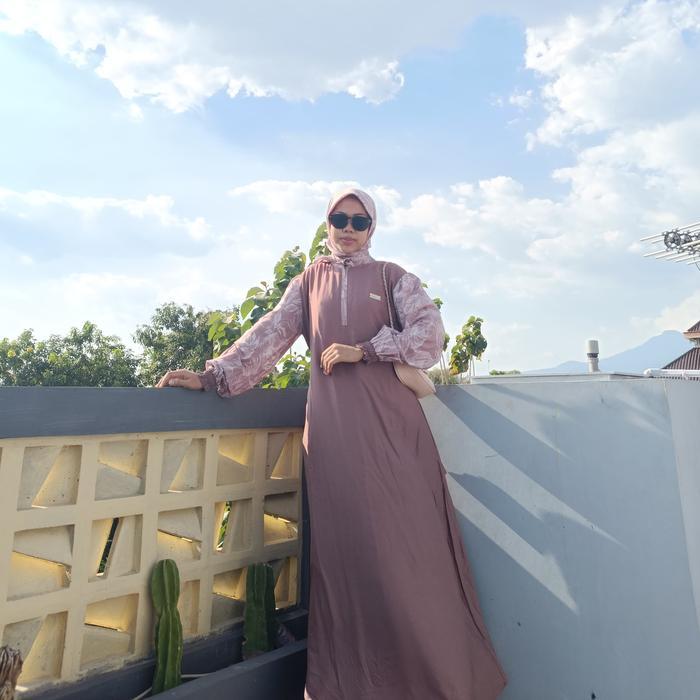Gamis - Gamis Amora Rayon Twill - Busui friendly - Geka Collection Dress Muslim Lembut Nyaman Ibu Pa