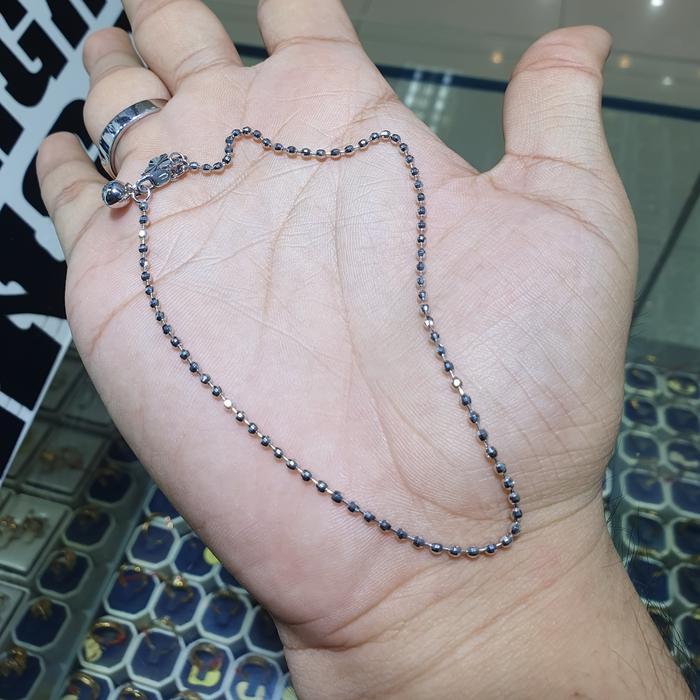 gelang kaki bijilada emas putih