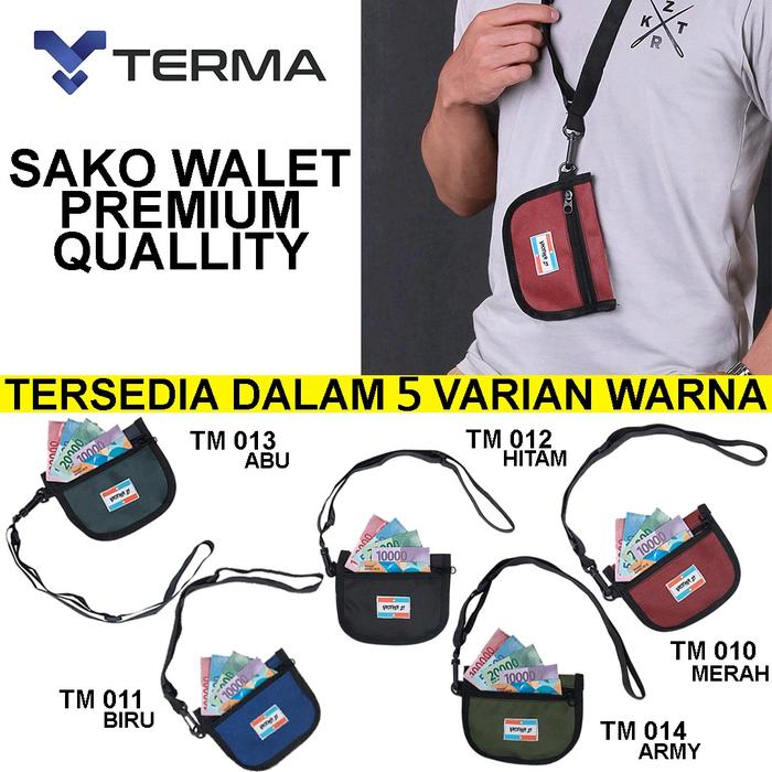 Sako Walet Terma TM 014 Dompet Koin Dompet Tali 5Varian Warna Selempang Pria