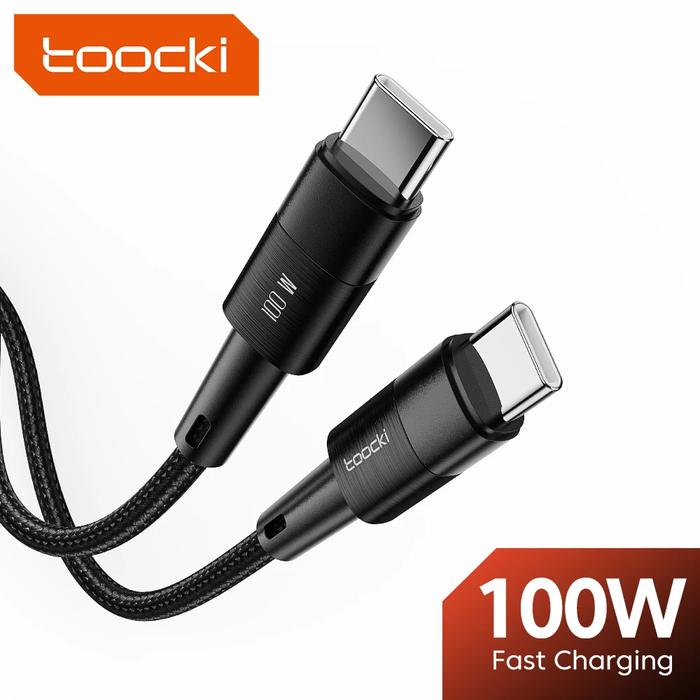 Toocki Type C to Type C Cable 100W PD Fast Charging Charger USB C to USB C Charge Cable For Xiaomi S