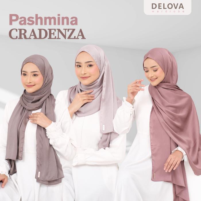 Delova Wardrobe - PASHMINA CRADENZA Malay Silk Premium Hijab Satin Original Silky Hijab Malay Luxury