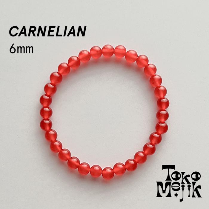 CARNELIAN 6 mm | Kristal Ambisi | Gelang Kristal