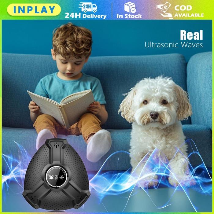 Ultrasonic Pest Repeller / Alat Jebakan Tikus Listrik Otomatis  Tanpa Racun  Anti Nyamuk dan Hama Ru