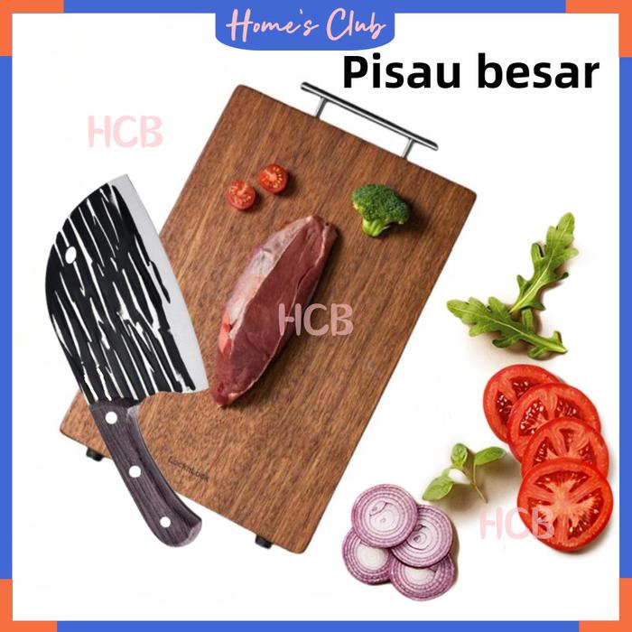 HCB Pisau Koki Super Tajam Japanese Stainless Steel / Pisau Potong Daging Sayur Ikan / Pisau Jumbo S