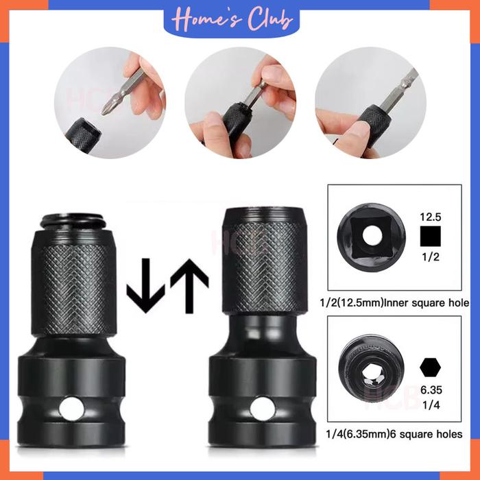 1/2'' - 1/4'' Impact Wrench Adaptor Wrench Impact / Konektor Mata Obeng