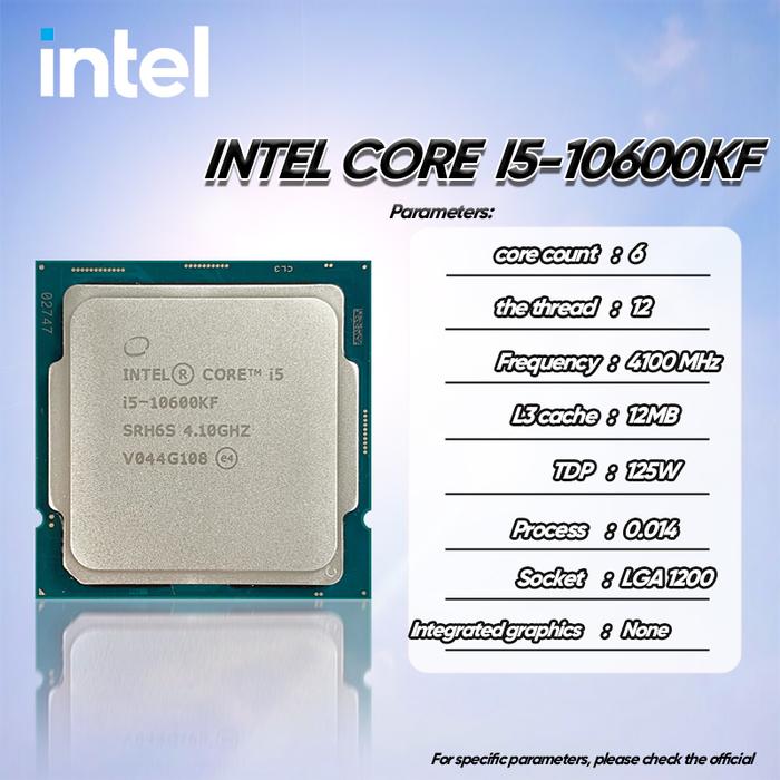 Intel Core I5-10600KF I5 10600KF 4.1 GHz Menggunakan Prosesor CPU