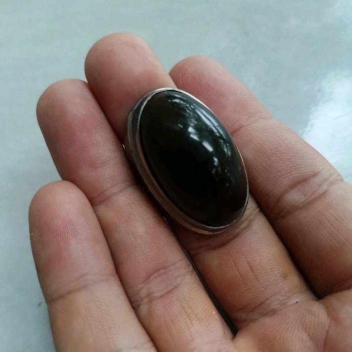 cincin batu akik kecubung api super, batu  bagus alami emban bagus tebal gede cocok buat selera pemb