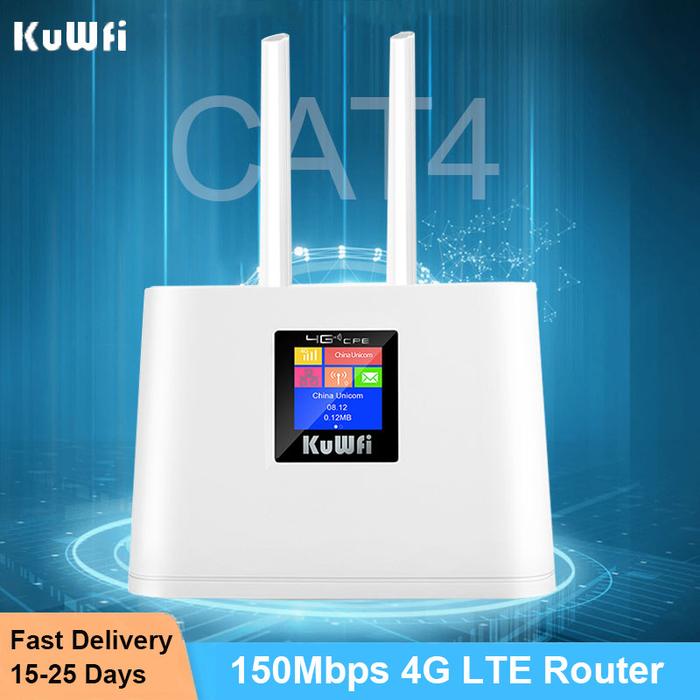 KuWFi 4G Wifi Router 150Mbps Unlocked Wireless Lte Router Sim Card