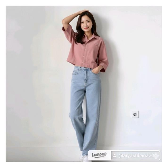 baju Linen crop / outer linen crop.