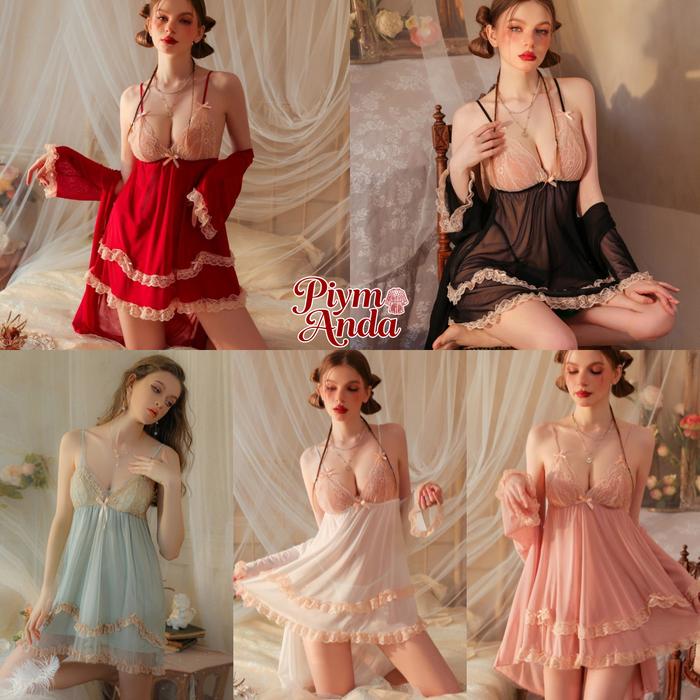 dress   sexy hot    lace mesh    dress baju tidur   Tali bahu yang dapat disesuaikan   5 warna