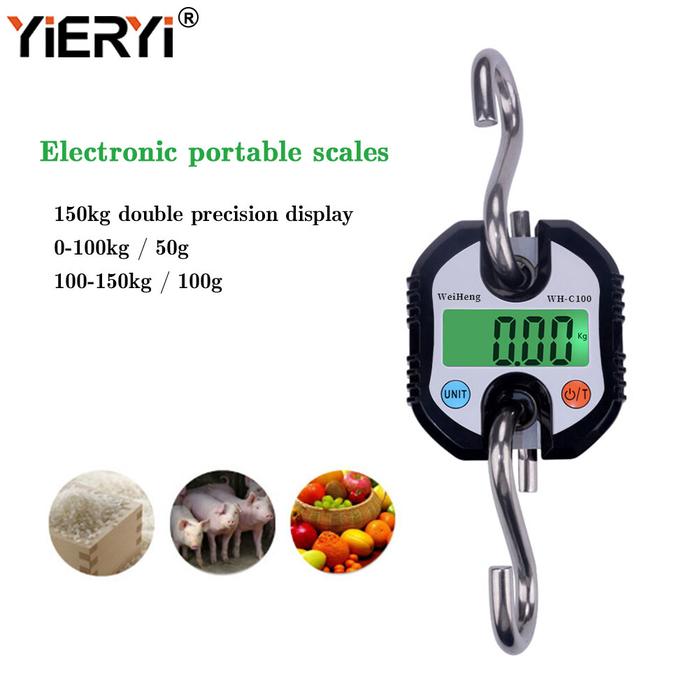 Yieryi Timbangan Elektronik 150Kg, Timbangan Gantung Digital